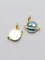 thumb 925 Sterling Silver With Gold Plated Trendy Round star Charms 2