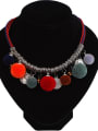 thumb Retro style Pompon Ancient Coins Alloy Necklace 0