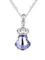 thumb Simple Little Crown Shell-shaped austrian Crystal Alloy Necklace 1