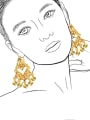 thumb Retro Hollow Tassels Drop Chandelier earring 1