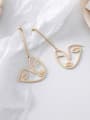 thumb Alloy With Imitation Gold Plated Hip Hop Hollow  Irregular Drop Earrings 1