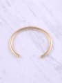 thumb Titanium With Gold Plated Simplistic  Smooth Round Bangles 4