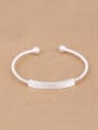 thumb Simple Twisted Silver Opening Bangle 0