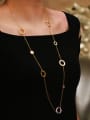 thumb Titanium With Rose Gold Plated Simplistic Round Power Necklaces 0