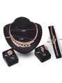 thumb Alloy Imitation-gold Plated Punk style Rhinestones Four Pieces Jewelry Set 3