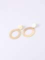 thumb Titanium With Gold Plated Simplistic Round Drop Earrings 2