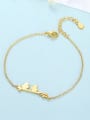 thumb 925 Sterling Silver With Gold Plated Simplistic Little Bird Bracelets 3