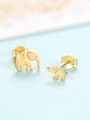 thumb 925 Sterling Silver With Glossy  Cartoon elephant   Stud Earrings 1