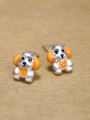 thumb 925 Silver Little Puppy Dog Glue Stud Earrings 0