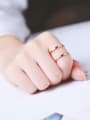 thumb Simple Two-band Rose Gold Plated Ring 1