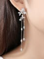 thumb Copper With Platinum Plated Fashion Flower Tassels  Earrings 1