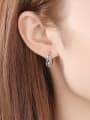thumb Copper With Hollowed out mesh Fashion Irregular Stud Earrings 1