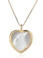 thumb Copper With Shell Trendy Heart Locket Necklace 0