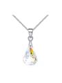thumb Water Drop austrian Crystals Pendant Platinum Plated Necklace 0