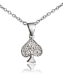 thumb All-match 18K Platinum Plated Heart Shaped Zircon Necklace 0