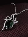 thumb Green Bowknot Shaped Zircon Two Pieces Jewelry Set 1