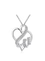 thumb Fashion Hollow Heart-shaped Zircon Necklace 0