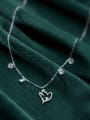 thumb 925 Sterling Silver With  Cubic Zirconia Simplistic Hollow pigeon Necklaces 3