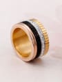thumb Titanium With 18k Gold Plated Trendy Round Stacking Rings 2