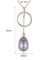 thumb Sterling Silver Natural Pearl Necklace with three colors optional 3