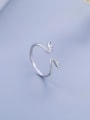 thumb 925 Silver Antlers Shaped Ring 2