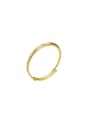 thumb Copper Alloy 24K Gold Plated Classical Stamp Women Bangle 0
