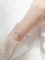 thumb 925 Sterling Silver With Platinum Plated Trendy Moon Bracelets 3