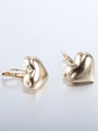 thumb Fashion 18K Gold Heart-shaped stud Earring 3