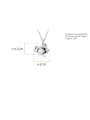 thumb 925 Sterling Silver With Platinum Plated Cute Mouse Necklaces 3