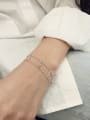 thumb 925 Sterling Silver With Gold Plated Simplistic Round Beads  Bracelets 1