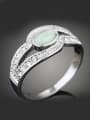 thumb Fashion Oval Opal stone Cubic Rhinestones Alloy Ring 0