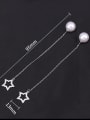 thumb Copper With Platinum Plated Simplistic Star Threader Earrings 3
