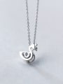 thumb Lovely Swan Shaped Rhinestone S925 Silver Necklace 1