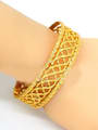 thumb 18K Gold Plated Woven Opening Bangle 1