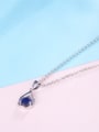 thumb Delicate Blue Glass Bead Women Necklace 1