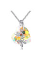 thumb Fashion Shiny Heart austrian Crystal LOVE Alloy Necklace 0