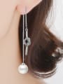 thumb Personalized Little Knot Imitation Pearl Line Earrings 1