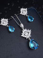 thumb Copper With Cubic Zirconia Delicate Water Drop 2 Piece Jewelry Set 2