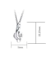 thumb 925 Sterling Silver With Cubic Zirconia Simplistic Note Necklaces 2