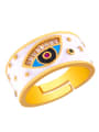 thumb Copper With Color Enamel Fashion Evil Eye Free size Rings 1