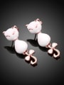 thumb Personalized Cartoon Fox Stone Stud Earrings 2