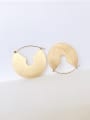 thumb Stainless steel retro sector Disc Earrings 0