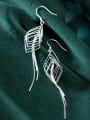 thumb 925 Sterling Silver With Platinum Plated Trendy Geometric Hook Earrings 3