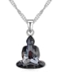 thumb Simple austrian Crystal Pendant Platinum Plated Alloy Necklace 1