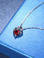 thumb Creative Red Heart Shaped Glass Bead Necklace 2