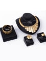 thumb Alloy Imitation-gold Plated Vintage style Rhinestones Rectangle-shaped Four Pieces Jewelry Set 2