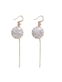 thumb Alloy With Rose Gold Plated Simplistic Geometric Tassel Hook Earrings 2