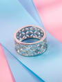 thumb High-quality Hollow leaf Shaped Rhinestones Ring 2