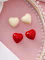 thumb Alloy With Platinum Plated Cute Heart Stud Earrings 0