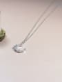 thumb Simple Little Moon Silver Necklace 2